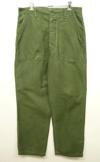 画像: 60'S アメリカ軍 US ARMY "OG107" 平ボタン コットンサテン ベイカーパンツ W34L31 (VINTAGE) 「Bottoms」 入荷しました。