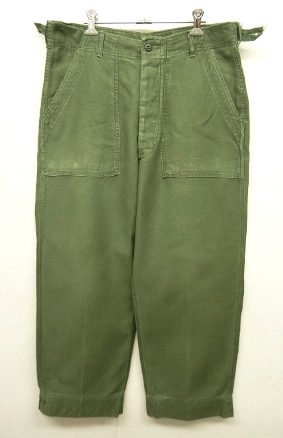 画像: 60'S アメリカ軍 US ARMY "OG107" アジャスター付き コットンサテン ベイカーパンツ W34L31 (VINTAGE) 「Bottoms」 入荷しました。