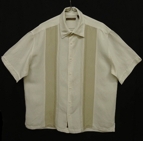 画像: CUBAVERA 切り替え＆刺繍 ラミー/レーヨン 半袖シャツ ホワイト (VINTAGE) 「S/S Shirt」 入荷しました。