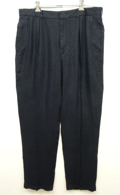 画像: 90'S RALPH LAUREN ツープリーツ リネンパンツ NAVY (VINTAGE) 「Bottoms」 入荷しました。