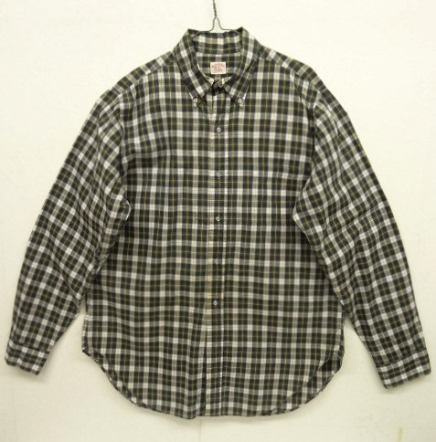 画像: 70'S BROOKS BROTHERS "6ボタン" ポプリン BDシャツ チェック USA製 (VINTAGE) 「L/S Shirt」 入荷しました。
