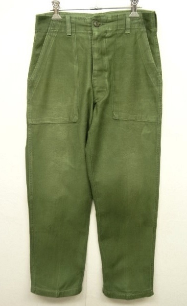 画像: 70'S アメリカ軍 US ARMY "OG107" コットンサテン ベイカーパンツ W30L29 (VINTAGE) 「Bottoms」 入荷しました。