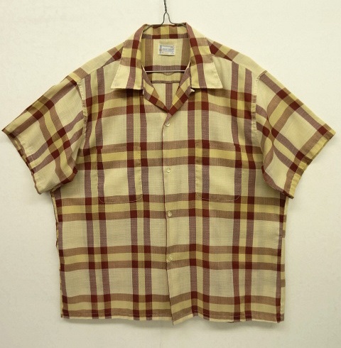画像: 60'S TOWNCRAFT 半袖 オープンカラーシャツ チェック柄 (VINTAGE) 「S/S Shirt」 入荷しました。