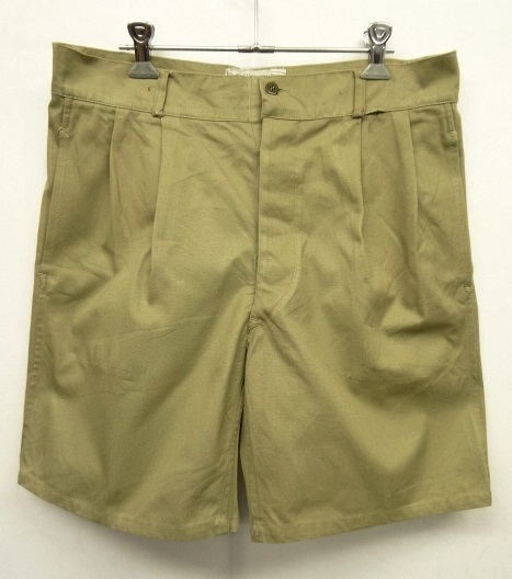 画像: 70'S イタリア軍 A.M.I. コットン100% ボタンフライ プリーツ入り チノショーツ BEIGE (VINTAGE) 「Shorts」 入荷しました。