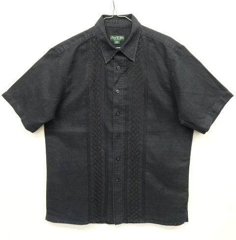 画像: DAVID TAYLOR フロント刺繍 ラミー/コットン 半袖 ボックスシャツ チャコール (VINTAGE) 「S/S Shirt」 入荷しました。