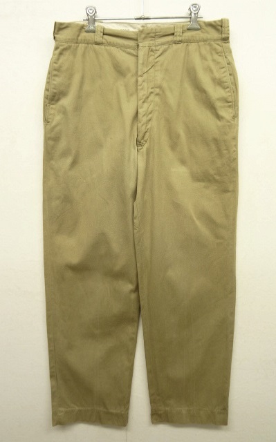 画像: 60'S アメリカ軍 US ARMY コットン100% チノパンツ PRENTICE製アルミジップ (VINTAGE) 「Bottoms」 入荷しました。