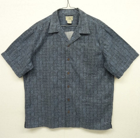 画像: LL Bean コットン 半袖 オープンカラーシャツ 総柄 (VINTAGE) 「S/S Shirt」 入荷しました。