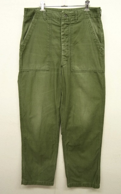 画像: 60'S アメリカ軍 US ARMY "OG107" 平ボタン コットンサテン ベイカーパンツ (VINTAGE) 「Bottoms」 入荷しました。