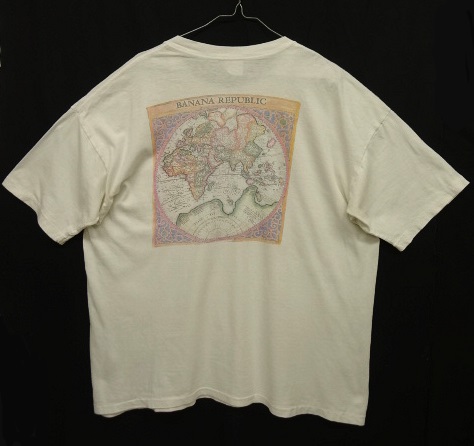 画像: 80'S BANANA REPUBLIC "世界地図プリント" ポケット付き Tシャツ (VINTAGE) 「T-Shirt」 入荷しました。