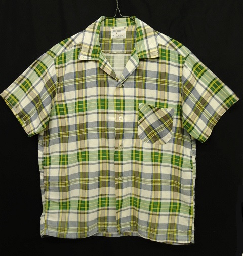 画像: 60'S GLENN-GREGG 半袖 オープンカラーシャツ チェック柄 USA製 (VINTAGE) 「S/S Shirt」 入荷しました。