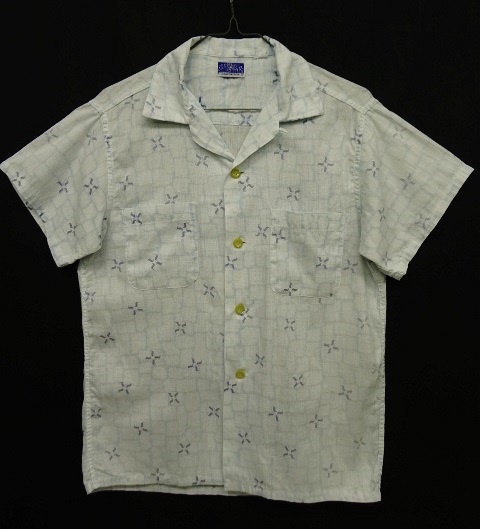 画像: 50'S SILVER STAR 半袖 オープンカラーシャツ ホワイトベース総柄 (VINTAGE) 「S/S Shirt」 入荷しました。