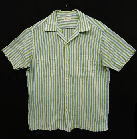 画像: 60'S UNKNOWN 半袖 オープンカラーシャツ ストライプ (VINTAGE) 「S/S Shirt」 入荷しました。