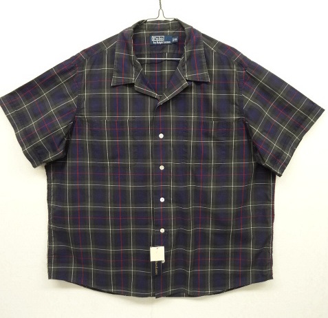 画像: 90'S RALPH LAUREN コットン 半袖 オープンカラーシャツ チェック柄 (DEADSTOCK) 「S/S Shirt」 入荷しました。