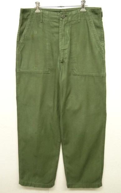 画像: 70'S アメリカ軍 US ARMY "OG107" コットンサテン ベイカーパンツ W34L31 (VINTAGE) 「Bottoms」 入荷しました。