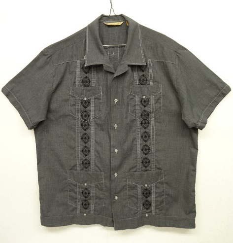 画像: HAVANERA 半袖 キューバシャツ 後染め ブラック CHARCOAL (VINTAGE) 「S/S Shirt」 入荷しました。
