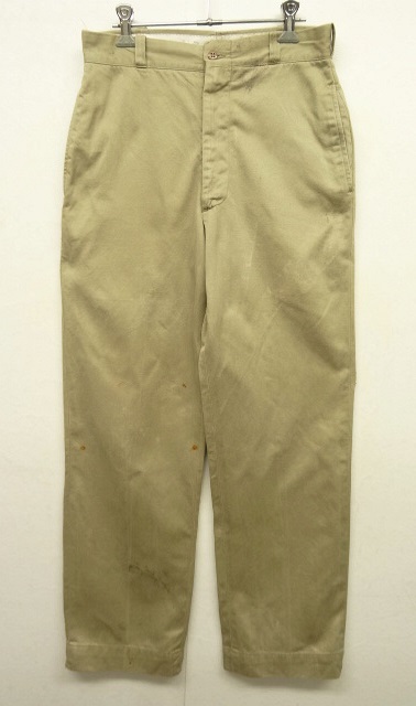 画像: 60'S アメリカ軍 US ARMY コットン100% チノパンツ RAPID製アルミジップ (VINTAGE) 「Bottoms」 入荷しました。