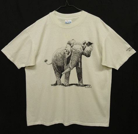 画像: 80'S STERNBERG MUSEUM "ONCE A RHINO" シングルステッチ アート Tシャツ USA製 (VINTAGE) 「T-Shirt」 入荷しました。