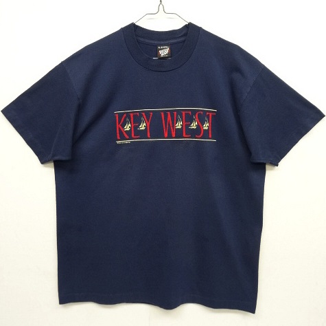 画像: 90'S KEY WEST シングルステッチ 半袖 Tシャツ ネイビー USA製 (VINTAGE) 「T-Shirt」 入荷しました。