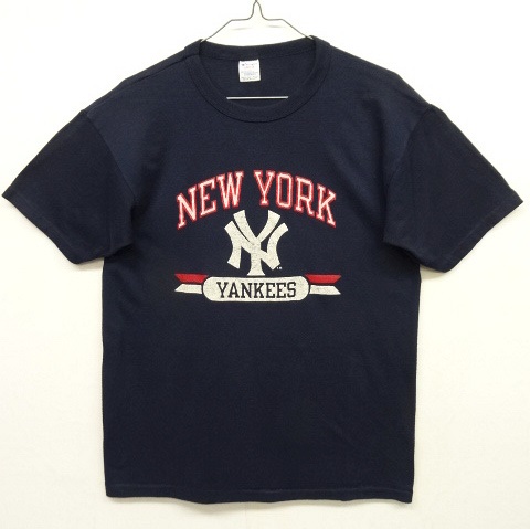 画像: 80'S CHAMPION "NEWYORK YANKEES" トリコタグ Tシャツ ネイビー USA製 (VINTAGE) 「T-Shirt」 入荷しました。