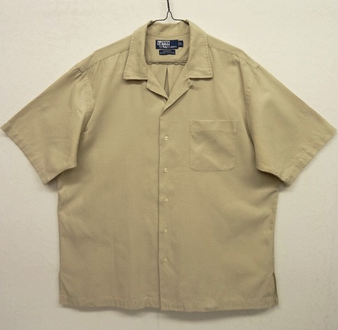 画像: 90'S RALPH LAUREN "CALDWELL" シルク/コットン 半袖 オープンカラーシャツ ベージュ (VINTAGE) 「S/S Shirt」 入荷しました。