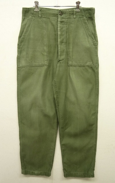 画像: 60'S アメリカ軍 US ARMY "OG107" コットンサテン ベイカーパンツ W34L33 (VINTAGE) 「Bottoms」 入荷しました。
