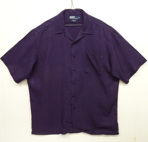 画像: 90'S RALPH LAUREN "CLAYTON" レーヨン 半袖 オープンカラーシャツ インディゴ (VINTAGE) 「S/S Shirt」 入荷しました。