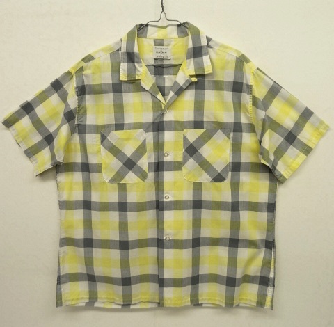 画像: 60'S TOWNCRAFT コットン オープンカラーシャツ チェック柄 (VINTAGE) 「S/S Shirt」 入荷しました。