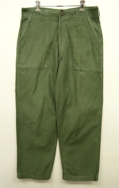 画像: 70'S アメリカ軍 US ARMY "OG107" コットンサテン ベイカーパンツ W34L31 (VINTAGE) 「Bottoms」 入荷しました。