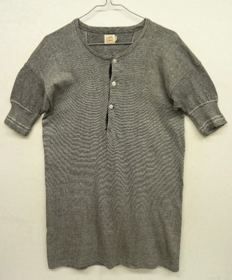 画像: 50'S ONEITA 盾タグ 猫目ボタン ヘンリーネック Tシャツ ブラック (VINTAGE) 「T-Shirt」 入荷しました。