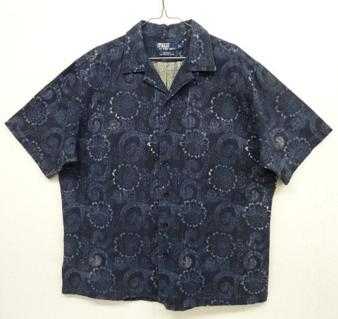 画像: 90'S RALPH LAUREN "CALDWELL" リネン/コットン 半袖 オープンカラーシャツ インディゴ (VINTAGE) 「S/S Shirt」 入荷しました。