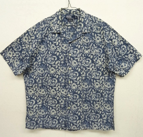 画像: 90'S RALPH LAUREN "CALDWELL" コットン 半袖 オープンカラーシャツ インディゴ (VINTAGE) 「S/S Shirt」 入荷しました。