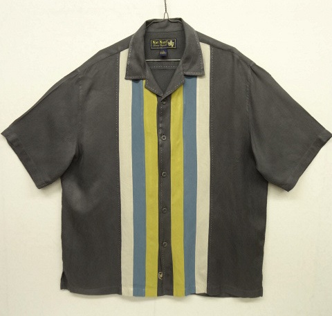 画像: NAT NAST フロントライン入り シルク 半袖 オープンカラーシャツ チャコール (VINTAGE) 「S/S Shirt」 入荷しました。
