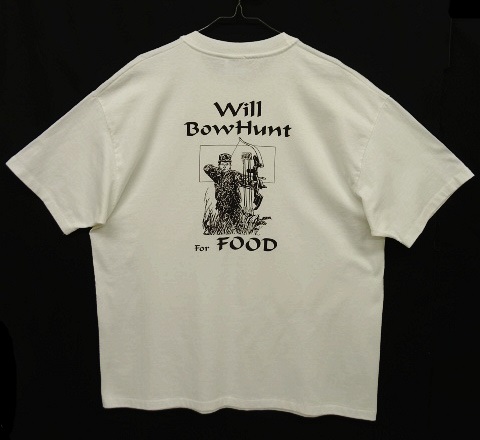 画像: 90'S WILL BOW HUNT for FOOD シングルステッチ 半袖 Tシャツ USA製 (VINTAGE) 「T-Shirt」 入荷しました。