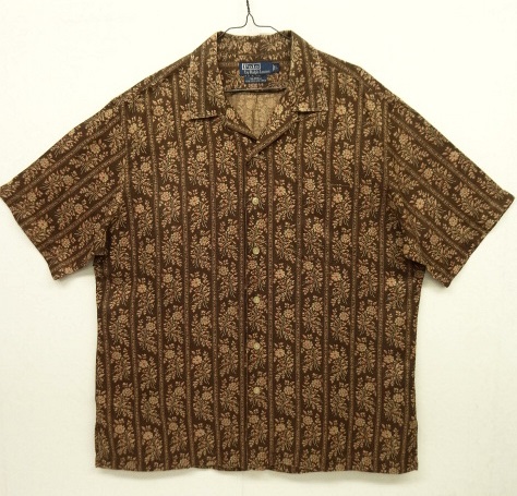 画像: 90'S RALPH LAUREN "CALDWELL" シルク/リネン 半袖 オープンカラーシャツ フローラル柄 (VINTAGE) 「S/S Shirt」 入荷しました。