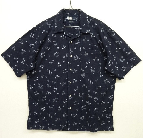 画像: 90'S RALPH LAUREN "CLAYTON" コットン 半袖 オープンカラーシャツ ヨット柄 (VINTAGE) 「S/S Shirt」 入荷しました。