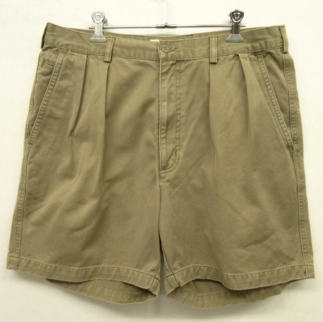 画像: 90'S BANANA REPUBLIC ツープリーツ チノショーツ カーキ (VINTAGE) 「Shorts」 入荷しました。