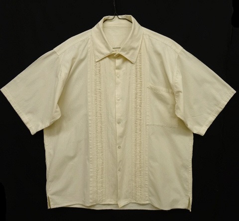 画像: UNKNOWN フロントプリーツ 半袖 ボックスシャツ ナチュラル (VINTAGE) 「S/S Shirt」 入荷しました。