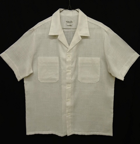 画像: WALTER PYE'S レーヨン/ポリ 半袖 オープンカラーシャツ ホワイト USA製 (VINTAGE) 「S/S Shirt」 入荷しました。