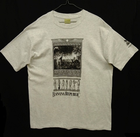 画像: 80'S BANANA REPUBLIC "サファリプリント" Tシャツ ヘザーグレー USA製 (VINTAGE) 「T-Shirt」 入荷しました。