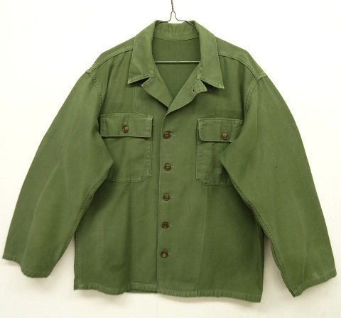 画像: 60'S アメリカ軍 US ARMY "1st MODEL" OG107 コットンサテン ユーティリティシャツ (VINTAGE) 「L/S Shirt」 入荷しました。