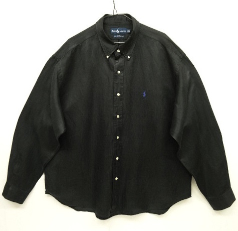 画像: 90'S RALPH LAUREN "BLAKE" シルク/リネン 長袖 BDシャツ ブラック (VINTAGE) 「L/S Shirt」 入荷しました。