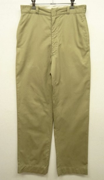 画像: 70'S アメリカ軍 USMC コットン100% チノパンツ アルミジップ (VINTAGE) 「Bottoms」 入荷しました。