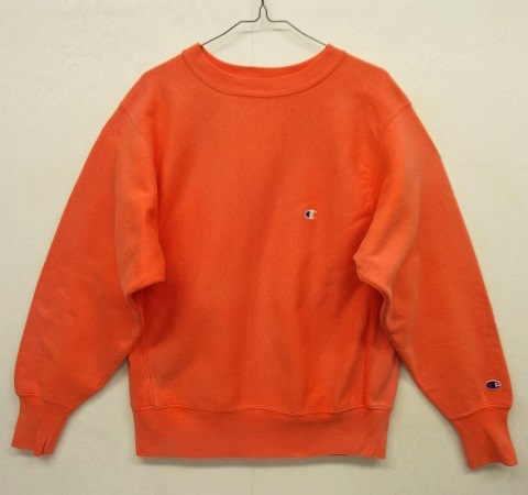 画像: 90'S CHAMPION 刺繍タグ リバースウィーブ 無地 オレンジ USA製 (VINTAGE) 「Sweat Shirt」 入荷しました。