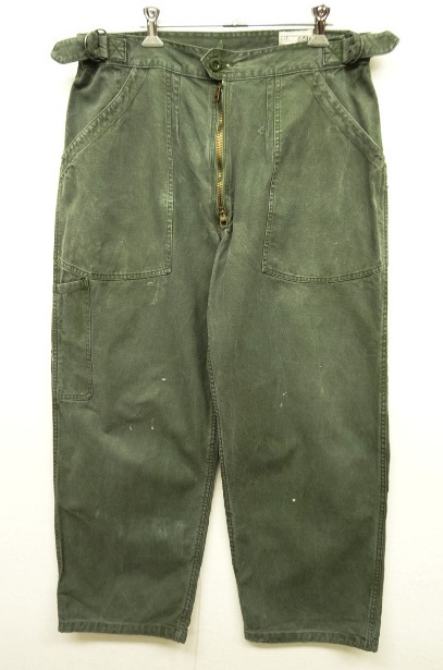 画像: 60'S フランス軍 AIR FORCE アジャスター付き パンツ AILEE製ダブルジップ (VINTAGE) 「Bottoms」 入荷しました。
