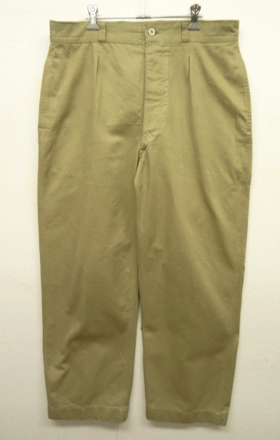 画像: 50'S フランス軍 M52 プリーツ入り チノパンツ サイズ35 (VINTAGE) 「Bottoms」 入荷しました。