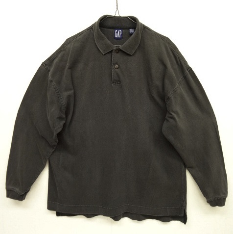 画像: 90'S GAP 旧タグ 長袖 ラガーシャツ ブラック (VINTAGE) 「L/S Shirt」 入荷しました。