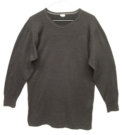 画像: イタリア軍 ウール/コットン クルーネック アンダーシャツ 後染めブラック (VINTAGE) 「T-Shirt」 入荷しました。