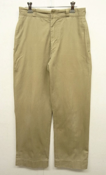 画像: 70'S アメリカ軍 USMC コットン100% チノパンツ GENERAL製ジップ (VINTAGE) 「Bottoms」 入荷しました。
