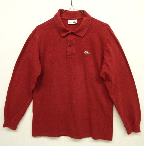 画像: 80'S CHEMISE LACOSTE 長袖 ポロシャツ ワインレッド フランス製 (VINTAGE) 「L/S Shirt」 入荷しました。