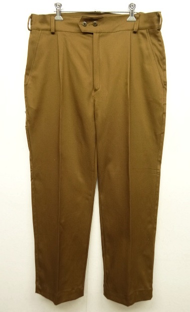 画像: HALLO FOX プリーツ入り コットン ワークパンツ BROWN イタリア製 (NEW) 「Bottoms」 入荷しました。